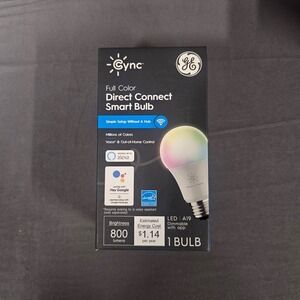 GE Cync Full Color LED Direct Connect Smart Bulb Pairs with Amazon Alexa New A19